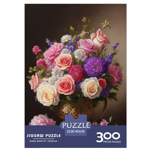 Art Flowers Holzpuzzle, 300-teiliges Puzzle für Erwachsene, Lernspiel, Herausforderungsspielzeug, 300 Teile (40 x 28 cm) von LMYmoney