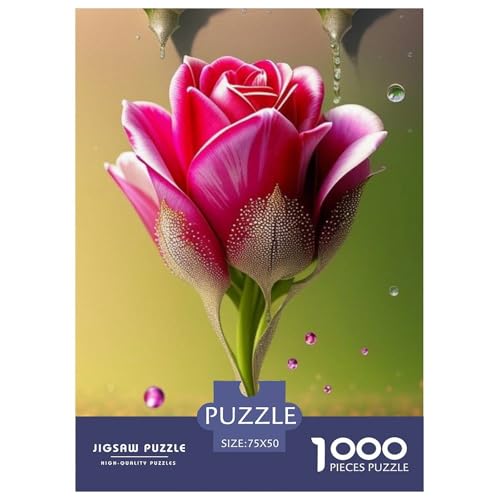 Art Flowers Holzpuzzle 1000 Teile Puzzle für Erwachsene Lernspiel Herausforderung Spielzeug Heiligabend Geschenke 1000 Stück (75x50cm) von LMYmoney