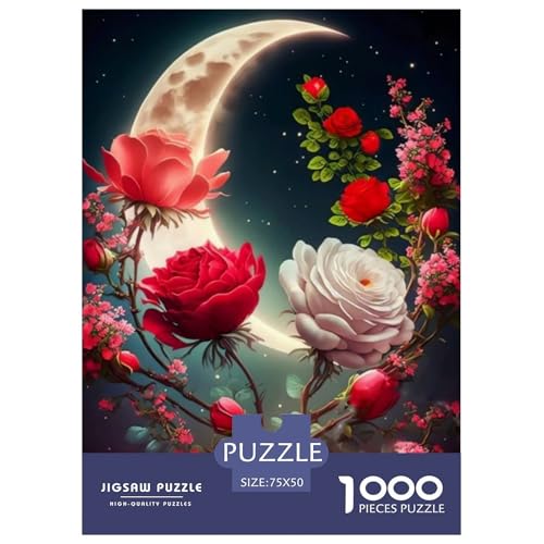 Art Flowers Puzzle 1000 Teile für Erwachsene und Teenager ab 12 Jahren, 1000 Teile (75 x 50 cm) von LMYmoney