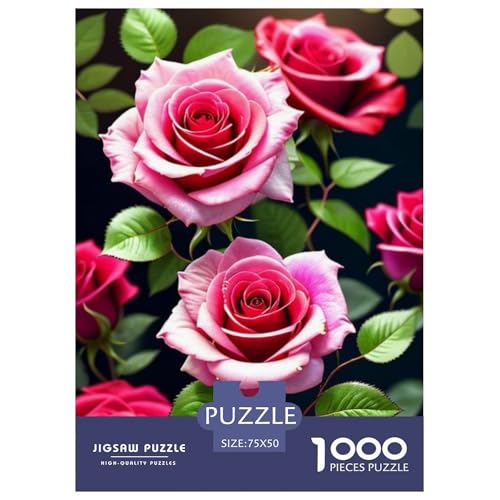 Art Flowers Puzzle für Erwachsene und Jugendliche, 1000 Teile, Holzpuzzle für Erwachsene, Puzzles für Jugendliche ab 12 Jahren, 1000 Teile (75 x 50 cm) von LMYmoney