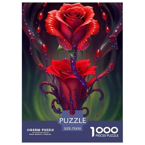 Art Flowers Puzzles für Erwachsene, 1000-teiliges Puzzle für Teenager, Lernspiel, Herausforderungsspielzeug, 1000 Stück (75 x 50 cm) von LMYmoney