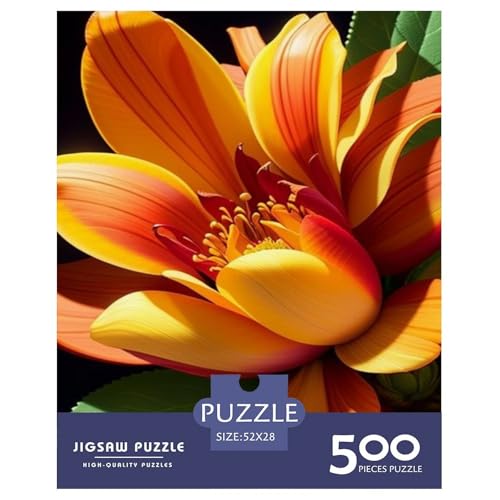 Art Flowers Puzzles für Erwachsene, 500-teiliges Puzzle für Teenager, Lernspiel, Herausforderungsspielzeug, 500 Stück (52 x 38 cm) von LMYmoney