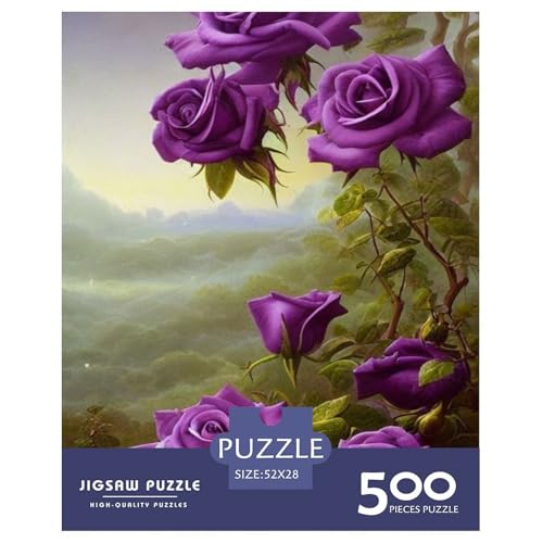 Art Flowers Puzzles für Erwachsene 500 Teile Puzzle für Erwachsene und Teenager Familienspiel 500 Teile (52x38cm) von LMYmoney