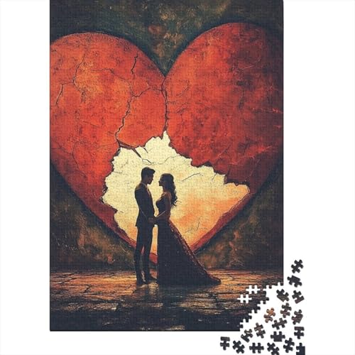 Art Happy Lovers Puzzle für Erwachsene, Lernspiele, Familienaktivitäten, Puzzle für Kinder ab 12 Jahren, 1000 Teile (75 x 50 cm) von LMYmoney