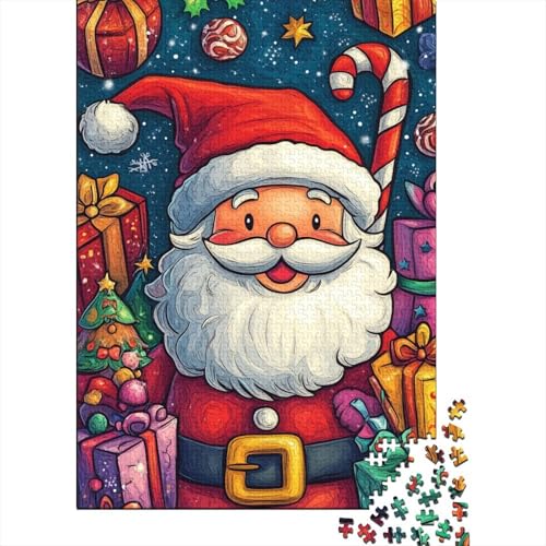 Art Weihnachtsmann-Puzzle für Erwachsene, 1000 Teile, anspruchsvolle Familienspiele, ungewöhnliche Puzzles für Erwachsene, für Jungen oder Mädchen, 1000 Teile (75 x 50 cm) von LMYmoney