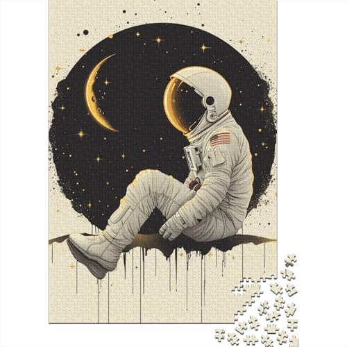 Astronaut Christliche Geschenke Puzzle Alter 18 Jahre Upe Lernspiele 100 Prozent Recyclingkarton Puzzle für Frauen Männer 38x26cm/1000 Teile von LMYmoney