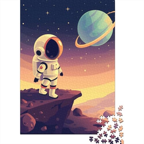 Astronaut Christliches religiöses Gebet Geschenke Puzzle Entspannen Herausforderung Spielzeug Papier Rechteckiges Puzzle für Erwachsene Kinder 70x50cm/1000 Teile von LMYmoney