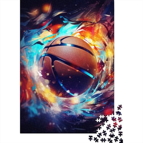 Basketball-Puzzle, Lernspiele, Familienaktivitäten, Puzzle aus 100% recycelter Pappe für Kinder und Erwachsene ab 12 Jahren, 38 x 26 cm, 1000 Teile von LMYmoney