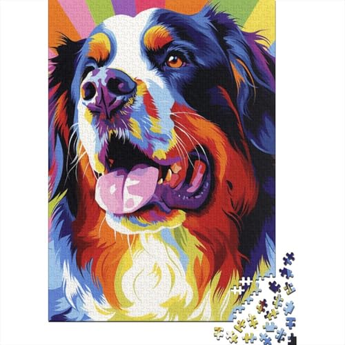 Berner Sennenhund Bibelverse Religiöse Geschenke Puzzle Lernspiel 100 Prozent recycelte Pappe Puzzle für Jungen oder Mädchen 38x26cm/1000 Teile von LMYmoney