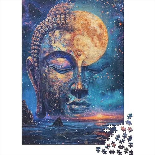 Buddha-Statue, christliches religiöses Gebet, Geschenke, Puzzle, Denksportaufgabe, Premium-Karton-Puzzle für Kinder und Erwachsene ab 12 Jahren, 38 x 26 cm, 1000 Teile von LMYmoney