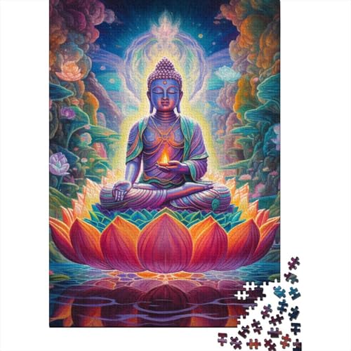 Buddha-Statue, christliches religiöses Gebet, Geschenke, Puzzle, Denksportaufgabe, Premium-Karton-Puzzle für Kinder und Erwachsene ab 12 Jahren, 70 x 50 cm, 1000 Teile von LMYmoney