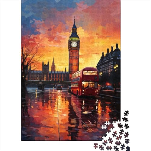 Buntes Big Ben-Puzzle 1000 Teile, Puzzle für Kinder, Denkspiel, Puzzlespielzeug für Kinder, 1000 Teile (75 x 50 cm) von LMYmoney