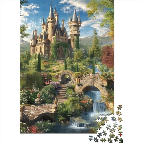 Burg-Puzzle, Lernspiele, Familienaktivitäten, Puzzle aus 100% recycelter Pappe für Kinder und Erwachsene ab 12 Jahren, 38 x 26 cm, 1000 Teile von LMYmoney