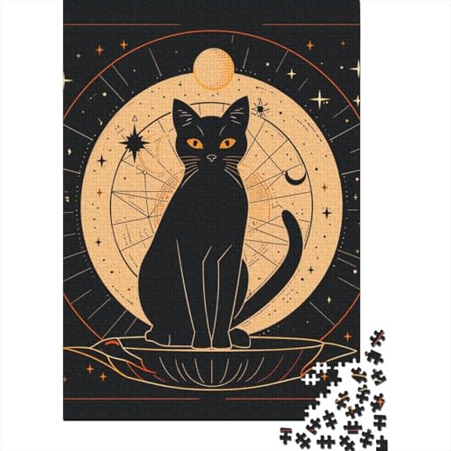 Cat Devoted Believers Puzzle Relax Challenge Toy 100 Prozent recycelter Karton Puzzle für Erwachsene und Teenager 70x50cm/1000 Teile von LMYmoney