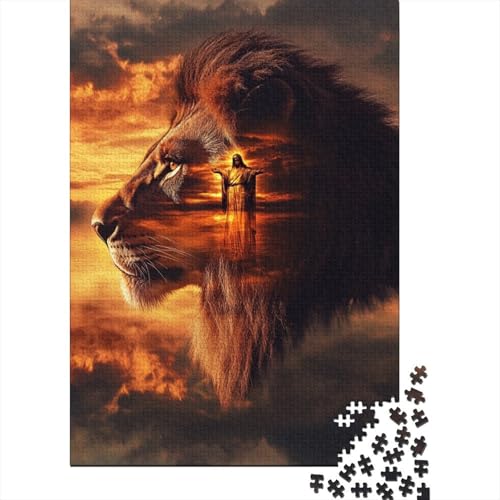 Christian Lion - Puzzle zum christlichen Glauben, präzise ineinander greifendes Puzzle aus 100% recycelter Pappe für Erwachsene und Kinder, 70 x 50 cm, 1000 Teile von LMYmoney