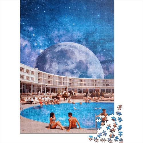 Cosmic Pool-Teile-Puzzles für Kinder, 300 Teile, Holzpuzzles für Teenager, Geschenke, Lernspiel für Erwachsene Teenager, 300 Stück (40 x 28 cm) von LMYmoney