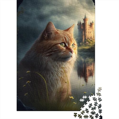 Erwachsene, Puzzle „Katzen auf einem fremden Planeten“, 1000 Puzzleteile, rechteckiges Puzzle, Spiel zur intellektuellen Entwicklung, 1000 Teile (75 x 50 cm) von LMYmoney