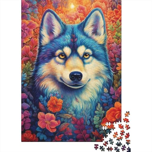 Fantasy-Wolf-Puzzle für Kinder, 500 Teile, klassisches Puzzle, entspannende, Puzzlespiel, Denksportaufgabe, 500 Teile (52 x 38 cm) von LMYmoney