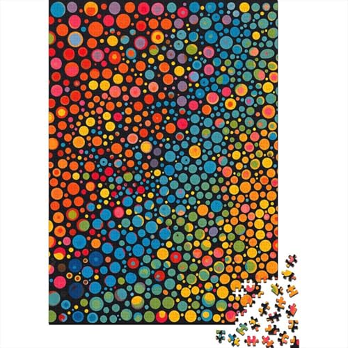 Farbiges Partikelpuzzle, 100 Prozent recyceltes Kartonpapier, rechteckiges Puzzle für Kinder und Erwachsene ab 12 Jahren, 38 x 26 cm, 1000 Teile von LMYmoney