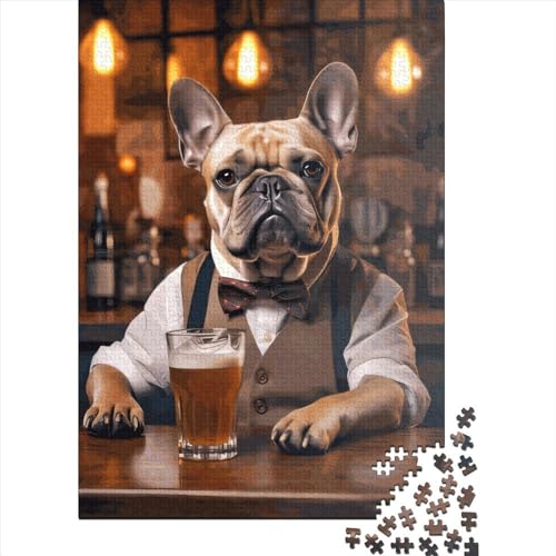 Französische Bulldogge Puzzle 1000 Teile, Puzzle für Erwachsene, Puzzles für Teenager, Geschenke, Lernspiel, Herausforderungsspielzeug, 1000 Teile (75 x 50 cm) von LMYmoney