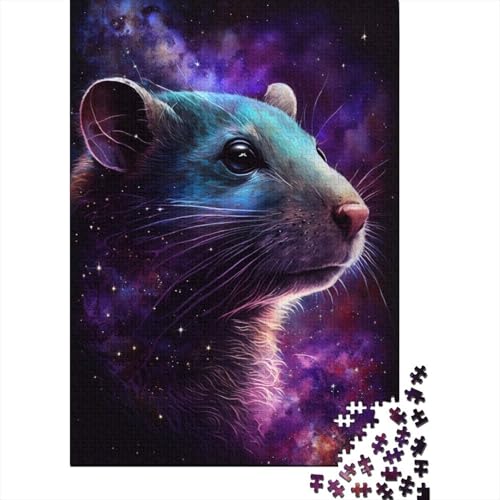 Galaxy Animal Mouse Puzzle 1000 Teile Puzzle für Kinder, Denkspiel, Puzzlespielzeug für Kinder, 1000 Teile (75 x 50 cm) von LMYmoney