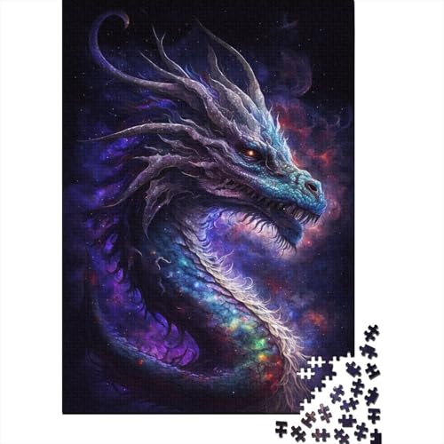 Galaxy Art Chinesischer Drache Puzzle 1000 Teile Puzzle Kreatives rechteckiges großes Familienpuzzlespiel Kunstwerk für Kinder Teenager 1000 Stück (75 x 50 cm) von LMYmoney