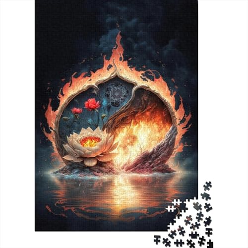 Galaxy Art Lotus Puzzle 1000 Teile Puzzle für Kinder Denkspiel Puzzle Spielzeug für Kinder 1000 Stück (75x50cm) von LMYmoney