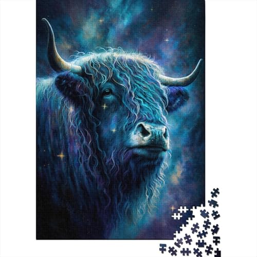 Galaxy Art Yak Puzzlespiel für Erwachsene, 1000 Teile, kreatives Puzzle, Dekomprimierungsspiel, 1000 Teile (75 x 50 cm) von LMYmoney