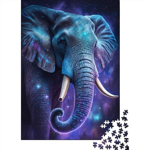 Galaxy Elephant Puzzles für Kinder 1000-teiliges Spielzeug Familienpuzzlespiele Geburtstagsgeschenke Lernpuzzle Jungen Mädchen 1000 Teile (75x50cm) von LMYmoney