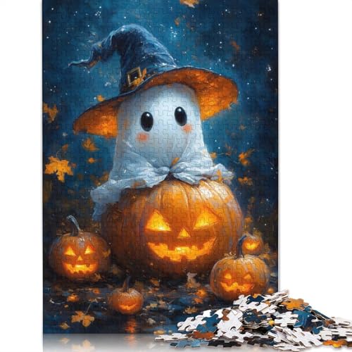 Ghostly Pumpkin Patch 1000-teiliges Puzzle für Erwachsene, anpassbare Bilder, Denksportaufgaben für Erwachsene und Kinder, 1000 Teile (75 x 50 cm) von LMYmoney