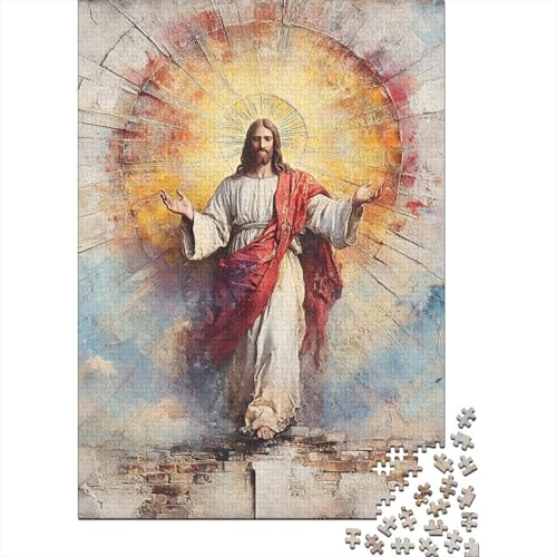 Jesus-Puzzle, Lernspiele, Familienaktivitäten, Puzzle aus 100% recycelter Pappe für Kinder und Erwachsene ab 12 Jahren, 38 x 26 cm, 1000 Teile von LMYmoney