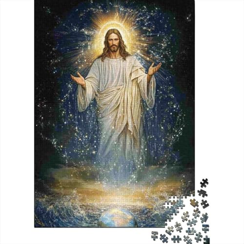 Jesus-Puzzle, Lernspiele, Familienaktivitäten, Puzzle aus 100% recycelter Pappe für Kinder und Erwachsene ab 12 Jahren, 38 x 26 cm, 1000 Teile von LMYmoney