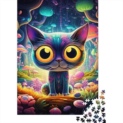 Katze Christliches religiöses Gebet Geschenke Puzzle Entspannen Herausforderung Spielzeug Papier Rechteckiges Puzzle für Erwachsene Kinder 38x26cm/1000 Teile von LMYmoney