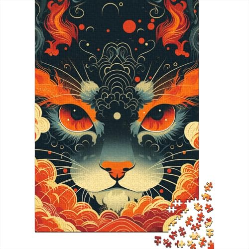 Katzen-Ostergeschenke, Puzzle-Spielzeug, Lernspiel, 100 Prozent recycelte Pappe, Puzzle für Kinder und Erwachsene ab 12 Jahren, 70 x 50 cm, 1000 Teile von LMYmoney