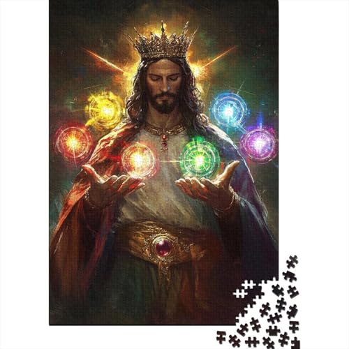 Kunst, Christlicher Jesus, Christliche religiöse Überzeugungen, Puzzle, kreative Spiele, rechteckiges Papierpuzzle für Jungen oder Mädchen, 38 x 26 cm, 1000 Teile von LMYmoney