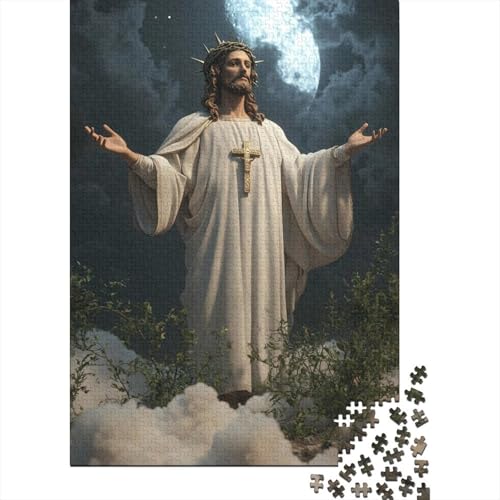 Kunst, christliche Geschenke von Jesus, Puzzle, herausfordernd und knifflig, 100% recycelter Karton, Puzzle für Erwachsene und Kinder, 70 x 50 cm, 1000 Teile von LMYmoney