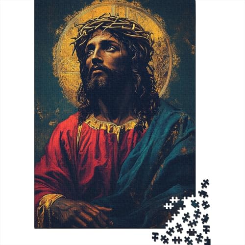 Kunst, christlicher Jesus, Bibelverse, religiöse Geschenke, Puzzle, Lernspiel, 100% recycelter Karton, Puzzle für Jungen oder Mädchen, 38 x 26 cm, 1000 Teile von LMYmoney