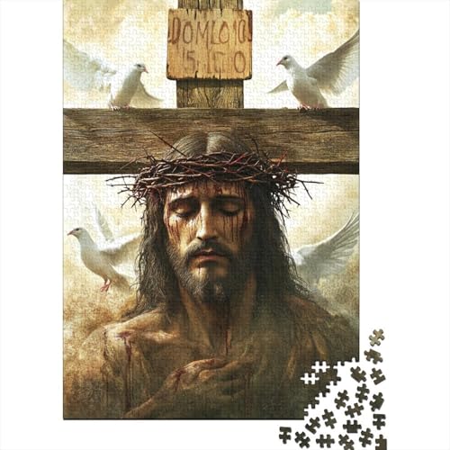 Kunst, christlicher Jesus, Bibelverse, religiöse Geschenke, Puzzle, Lernspiel, 100% recycelter Karton, Puzzle für Jungen oder Mädchen, 38 x 26 cm, 1000 Teile von LMYmoney