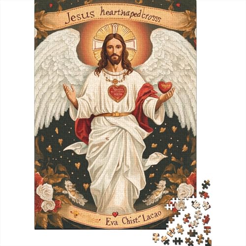 Kunst, christlicher Jesus, Bibelverse, religiöse Geschenke, Puzzle, Lernspiel, 100% recycelter Karton, Puzzle für Jungen oder Mädchen, 38 x 26 cm, 1000 Teile von LMYmoney