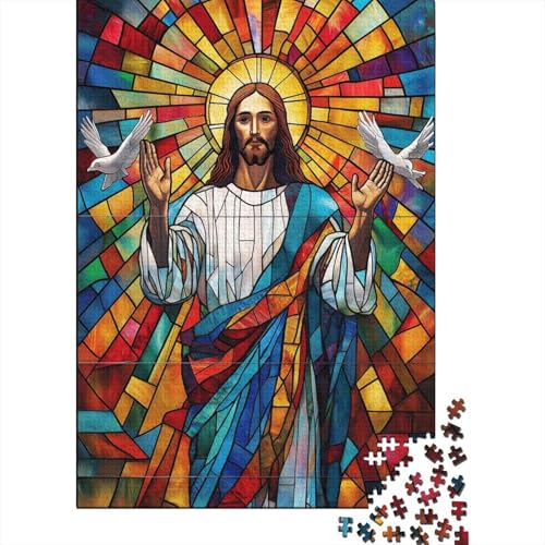 Kunst, christlicher Jesus, Heilung, inspirierende Gebete, Puzzle, lustige Aktivität für zu Hause, 100% recycelte Pappe, Puzzle für Erwachsene und Teenager, 70 x 50 cm, 1000 Teile von LMYmoney