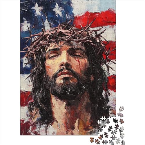 Kunst, christlicher Jesus, Heilung, inspirierende Gebete, Puzzle, lustige Aktivität für zu Hause, 100% recycelte Pappe, Puzzle für Erwachsene und Teenager, 70 x 50 cm, 1000 Teile von LMYmoney