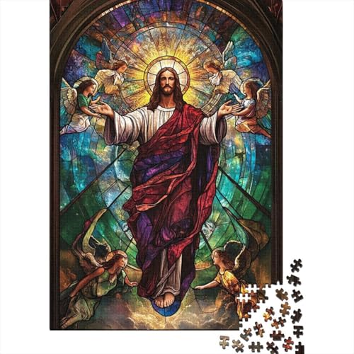 Kunst, christlicher Jesus, Ostergeschenke, Puzzle, Entspannungs-Herausforderungsspielzeug, Premium-Karton, Puzzle für Jungen oder Mädchen, 38 x 26 cm/1000 Teile von LMYmoney