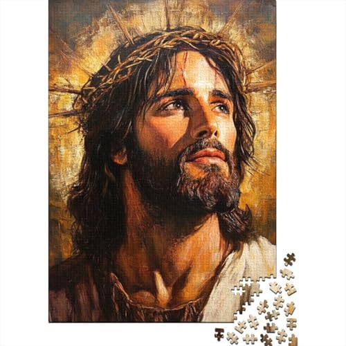 Kunst, christlicher Jesus, Ostergeschenke, Puzzle, Familienspaß, 100 Prozent recycelte Pappe, Puzzle für Erwachsene und Kinder, 38 x 26 cm, 1000 Teile von LMYmoney