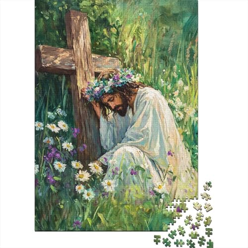 Kunst, christlicher Jesus, Ostergeschenke, Puzzle, Familienspaß, 100 Prozent recycelte Pappe, Puzzle für Erwachsene und Kinder, 38 x 26 cm, 1000 Teile von LMYmoney