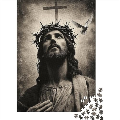 Kunst, christlicher Jesus, Ostergeschenke, Puzzle, Familienspaß, 100 Prozent recycelte Pappe, Puzzle für Erwachsene und Kinder, 38 x 26 cm, 1000 Teile von LMYmoney