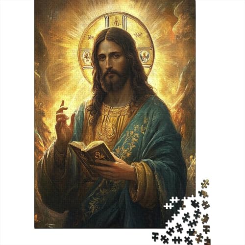 Kunst, christlicher Jesus, Ostergeschenke, Puzzle, anspruchsvolle Familienspiele, 100% recycelter Karton, Puzzle für Erwachsene und Kinder, 70 x 50 cm/1000 Teile von LMYmoney