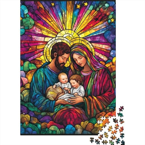 Kunst, christlicher Jesus, Ostergeschenke, Puzzle, interessantes, Stressabbau-Papier, rechteckiges Puzzle für Erwachsene und Teenager, 70 x 50 cm/1000 Teile von LMYmoney