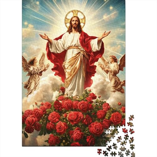 Kunst, christlicher Jesus, katholischer Glaube, Puzzle, Denksportaufgabe, 100% recycelte Pappe, Puzzle für Jungen oder Mädchen, 70 x 50 cm, 1000 Teile von LMYmoney