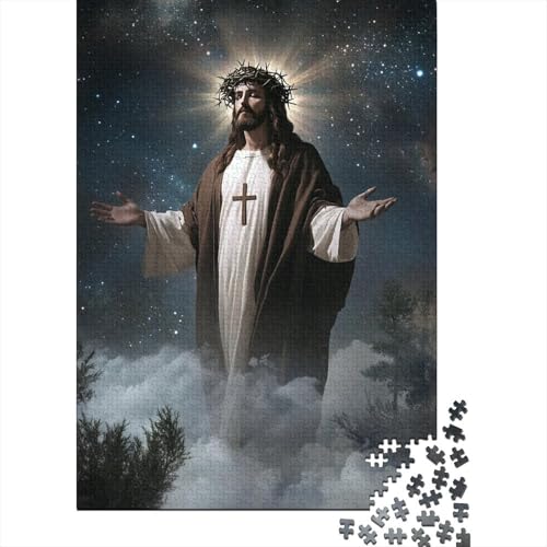 Kunst, christlicher Jesus, religiöses, inspirierendes Puzzle, kreative Spiele, 100% recycelter Karton, Puzzle für Frauen und Männer, 70 x 50 cm/1000 Teile von LMYmoney