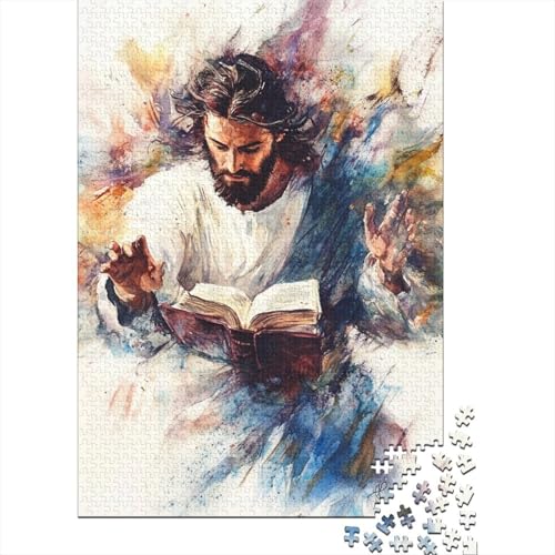 Kunst, christlicher Jesus, religiöses, inspirierendes Puzzle, zusammen, 100% recycelter Karton, Puzzle für Frauen und Männer, 70 x 50 cm, 1000 Teile von LMYmoney